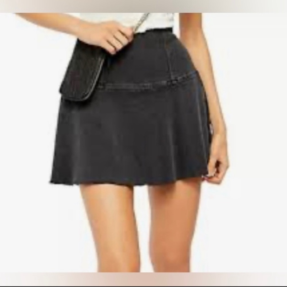 Free People We The Free Black Denim Skirt - Picture 5 of 5